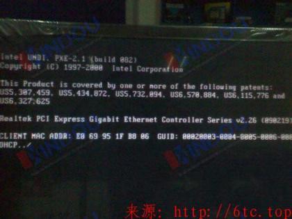 每次开机出现CLIENT MAC ADDR: ....要等很久才自动进入解决方法